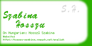 szabina hosszu business card